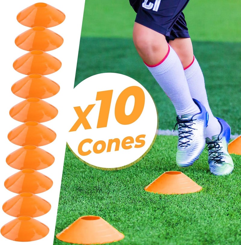 GHB Pro Agility Ladder Soccer Kick Trainer Set 20ft 12 Rung 10 Cones and 4 Stakes Speed Agility Football Training Equipment with Carrying Bag - Image 5